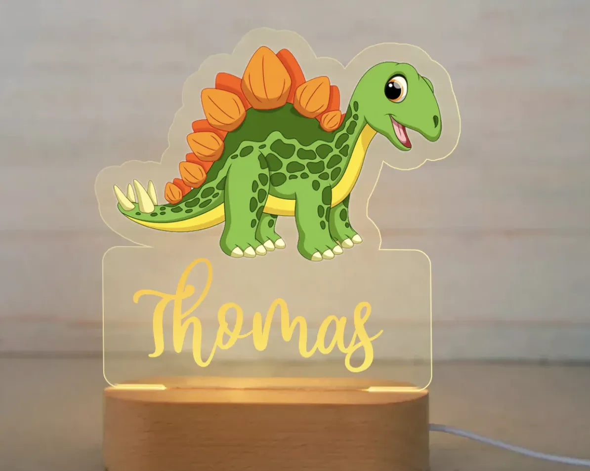 Personalized Children Animal Night Light Custom Name Acrylic Lamp for Baby Kids Bedroom Home Decoration Neonate Birthday  Gift