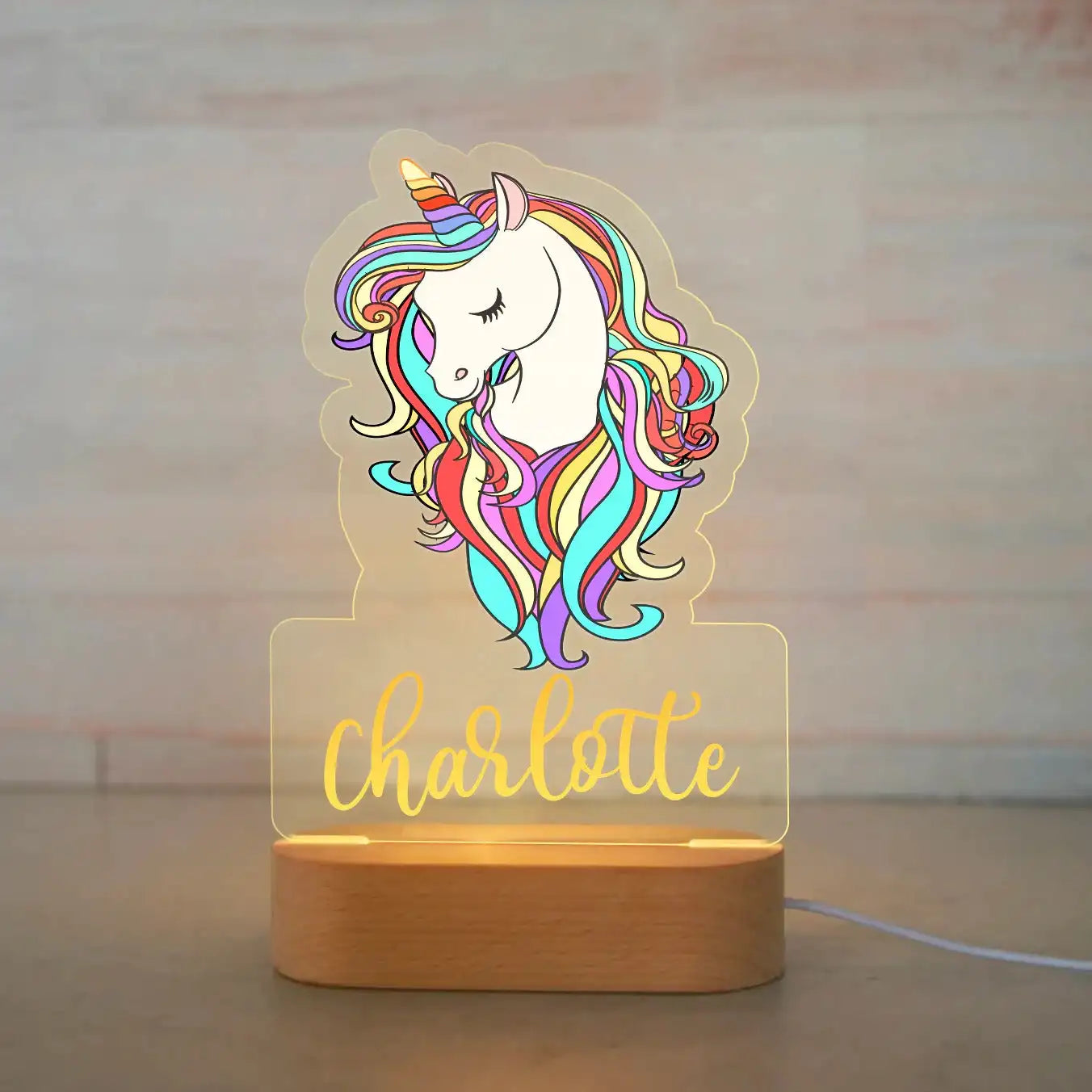 Personalized Children Animal Night Light Custom Name Acrylic Lamp for Baby Kids Bedroom Home Decoration Neonate Birthday  Gift