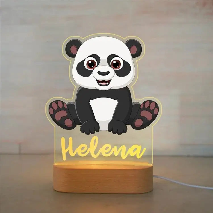 Personalized Children Animal Night Light Custom Name Acrylic Lamp for Baby Kids Bedroom Home Decoration Neonate Birthday  Gift