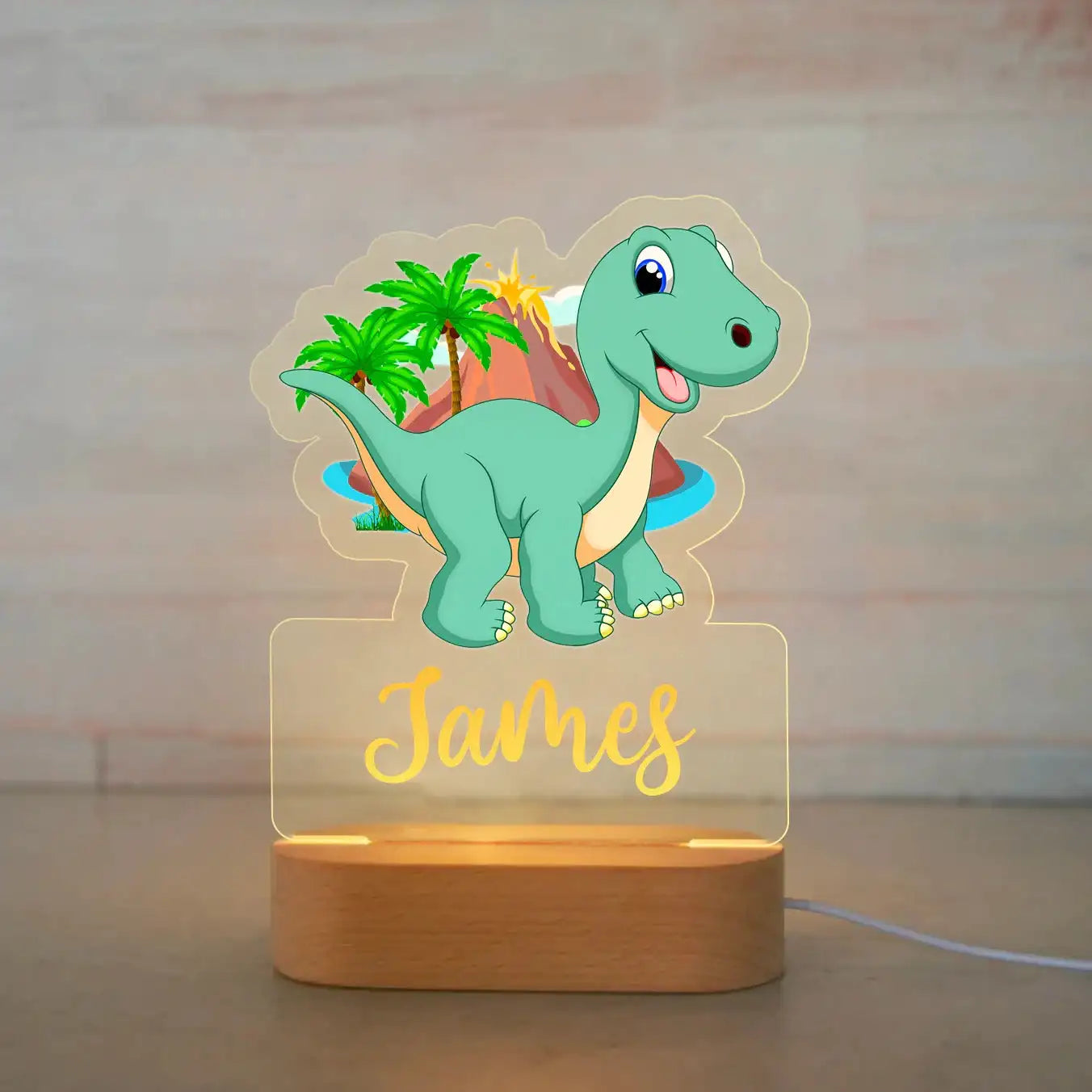 Personalized Children Animal Night Light Custom Name Acrylic Lamp for Baby Kids Bedroom Home Decoration Neonate Birthday  Gift