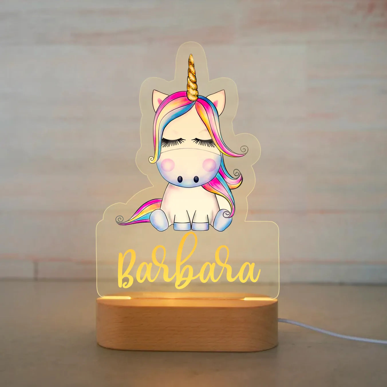 Personalized Children Animal Night Light Custom Name Acrylic Lamp for Baby Kids Bedroom Home Decoration Neonate Birthday  Gift